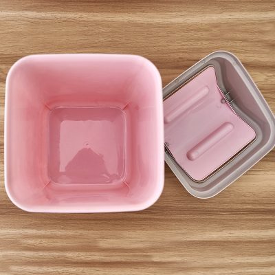 Japanese square plastic trash can with lid (4)