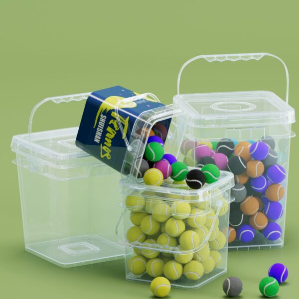 10KG square plastic bucket for paint, cat litter, and freeze-drying