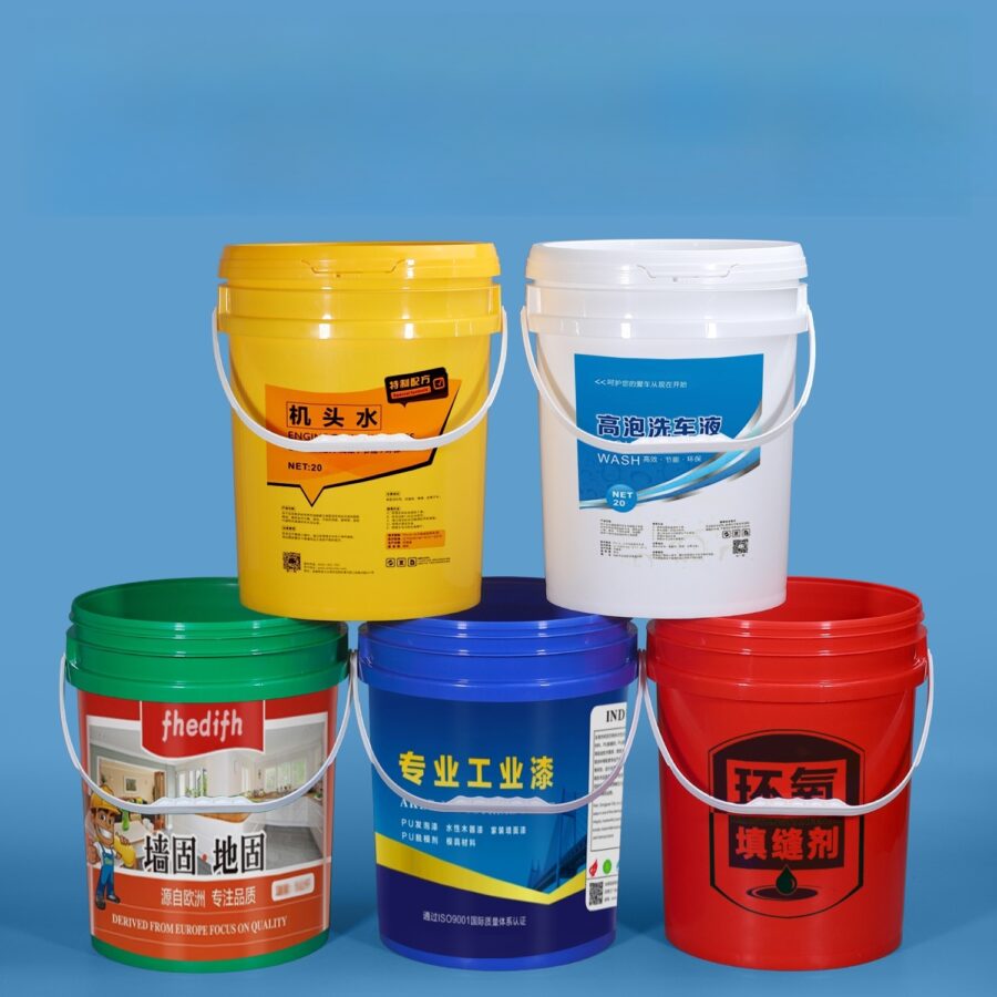 10L 15L 20L Heavy-Duty Plastic Bucket for Chemical, Paint, and Ink Storage