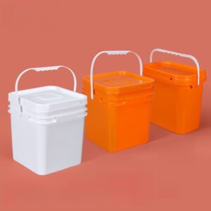 10L Square Plastic Bucket for Cat Food, Dog Food, Powder - Food-Grade Packaging Barrel
