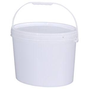 20L Oval Plastic Barrel for German Art Paint, Textured Coating Storage