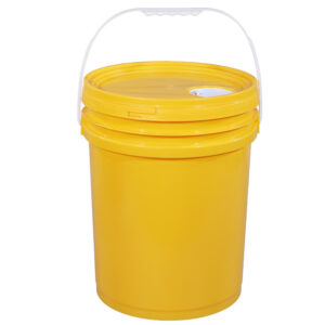 20L round plastic bucket with easy open lid for chemicals and paint storage