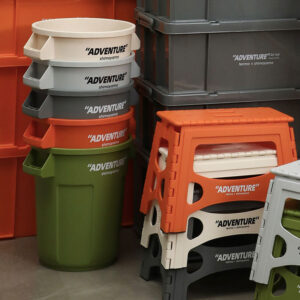  25L Large-Capacity Plastic Storage Bucket for Home and Camp Gear