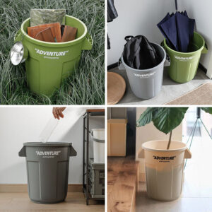  25L Large-Capacity Plastic Storage Bucket for Home and Camp Gear