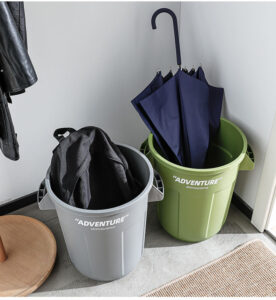  25L Large-Capacity Plastic Storage Bucket for Home and Camp Gear