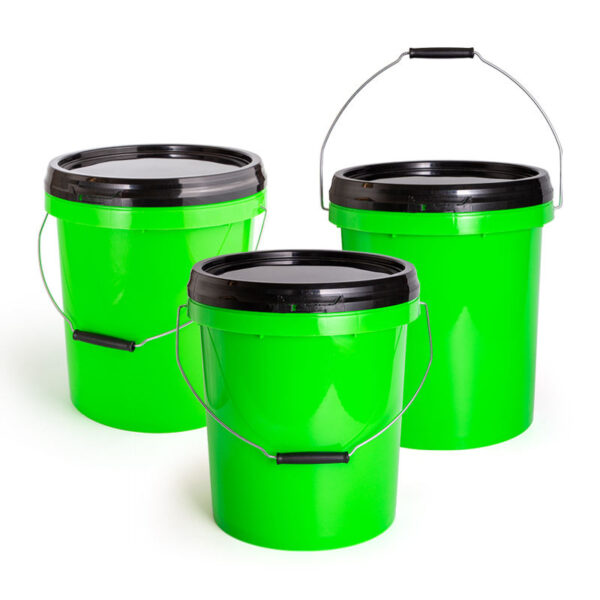 3.5 Gallon Lime Green PP Plastic Pail with Wire Bail Handle