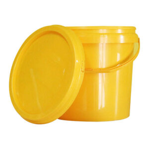 3L Round Plastic Bucket with Handle for Storage and Cleaning


