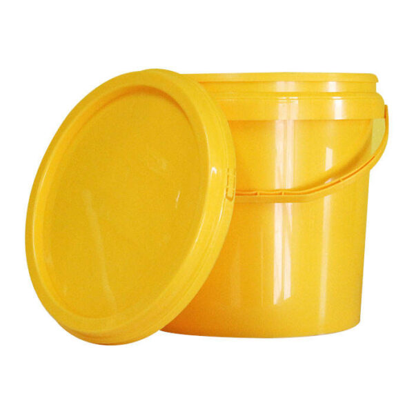 3L Round Plastic Bucket with Handle for Storage and Cleaning