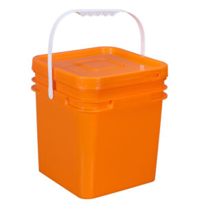 5 Gallon Square Plastic Bucket for Pet Food and Pharmaceutical Storage
