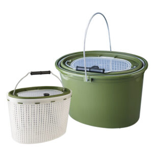  5L 10L Outdoor Waterproof Collapsible Plastic Fishing Bucket with Double Drain