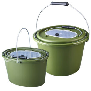  5L 10L Outdoor Waterproof Collapsible Plastic Fishing Bucket with Double Drain