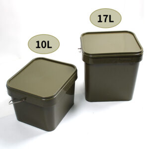 Carp Fishing Square Bucket with Spod Stand – Bait Storage for Fishing