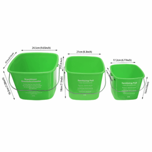 6 Quart Square Cleaning Pail with Handle – Durable for Sanitizer & Detergent Use