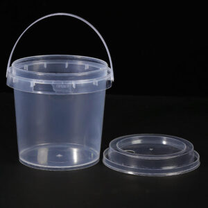 Custom 8L 10L Clear Square Transparent Food Grade PP Plastic Bucket with Lid