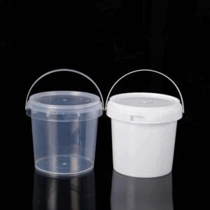 Custom 8L 10L Clear Square Transparent Food Grade PP Plastic Bucket with Lid
