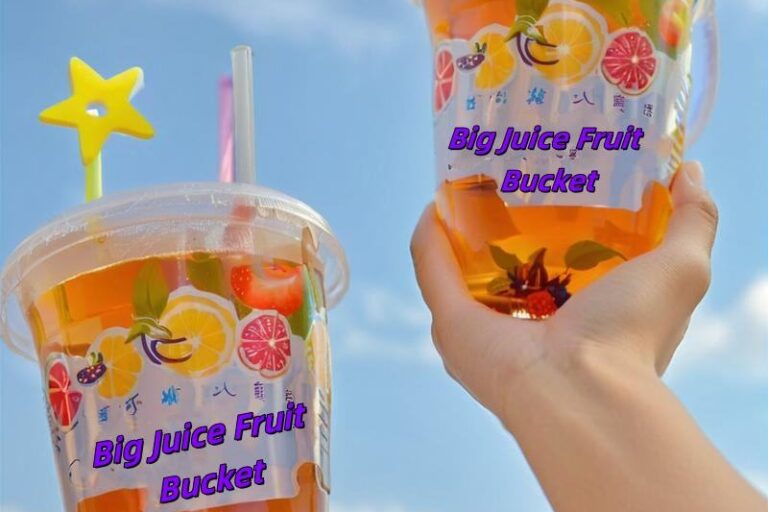 Custom Transparent Disposable Plastic Fruit Bucket Cup with Handle & Lid for Juice and Milk Tea