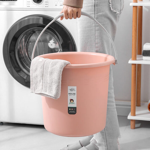 Haogle Factory Direct Sale Plastic Water Bucket with Handle for Cleaning (Blue, Green, Pink)