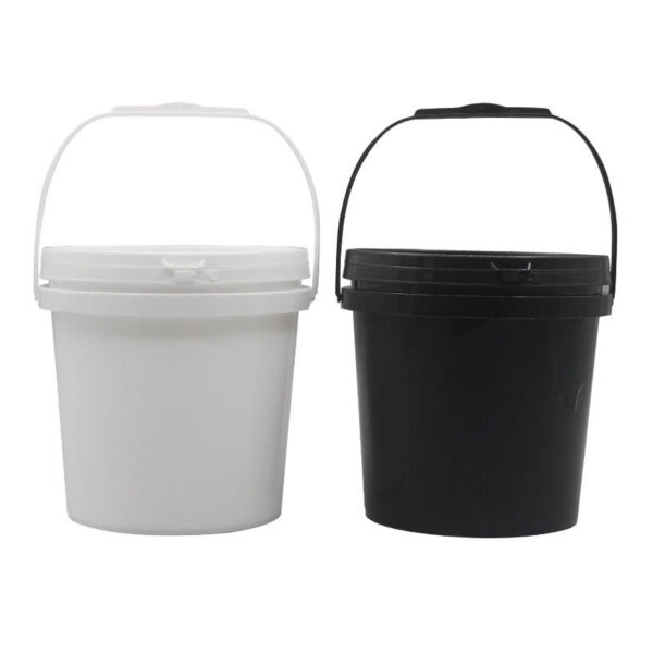 Plastic Paint Bucket with Handle and Lid, 1L to 25L Capacity