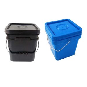 Square Transparent Plastic Bucket with Lid – 10L and 20L Food Storage Pail