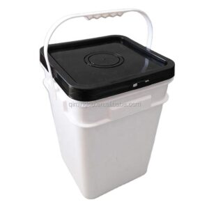 Square Transparent Plastic Bucket with Lid – 10L and 20L Food Storage Pail