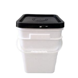 Square Transparent Plastic Bucket with Lid – 10L and 20L Food Storage Pail