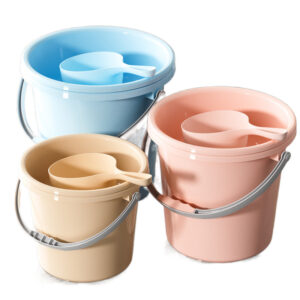 Thickened Tall Round Plastic Bucket with Handle for Laundry and Bath