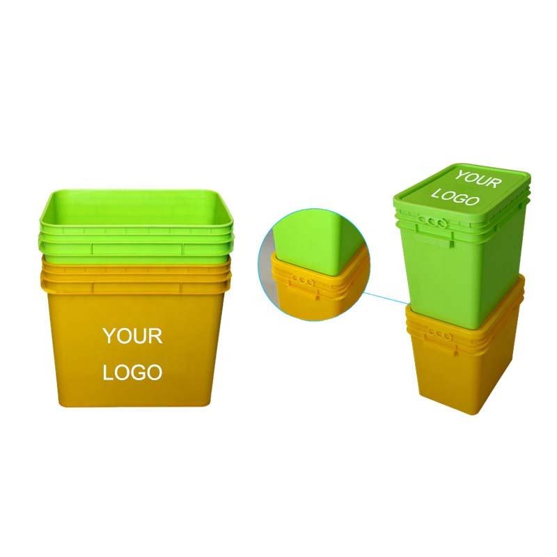 Square Plastic Bucket with Lid – 1L to 25L Chemical Use Container