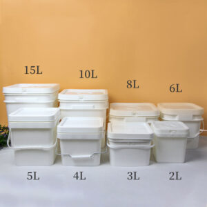 Square Plastic Bucket with Lid and Handle – Wholesale Food Grade Storage Pail