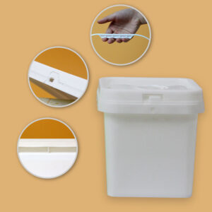 Square Plastic Bucket with Lid and Handle – Wholesale Food Grade Storage Pail