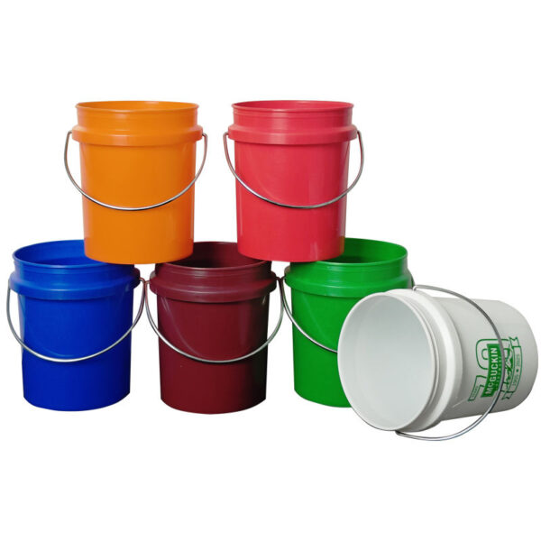 Wholesale 500ml to 3L White Plastic Round Bucket with Handle