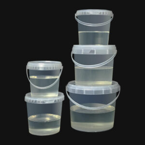Wholesale 500ml to 3L White Plastic Round Bucket with Handle