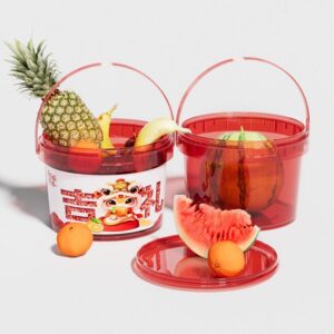 Airtight Round Plastic Bucket with Tamper-Evident Lid for Bulk Storage