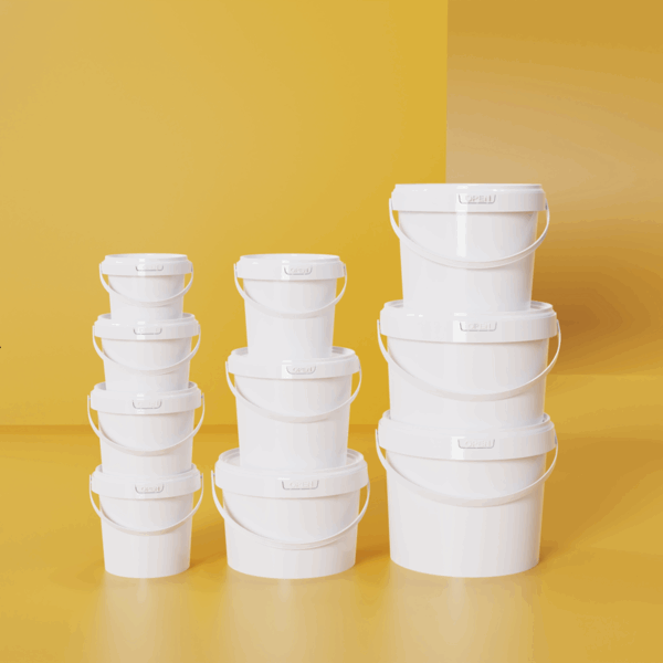 Airtight Round Plastic Bucket with Tamper-Evident Lid for Bulk Storage