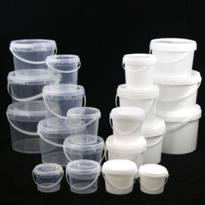 Food Grade Round Plastic Paint Bucket with Handle & Lid