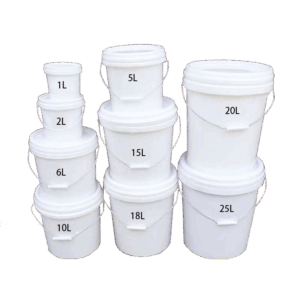 Food Grade Round Plastic Paint Bucket with Handle & Lid