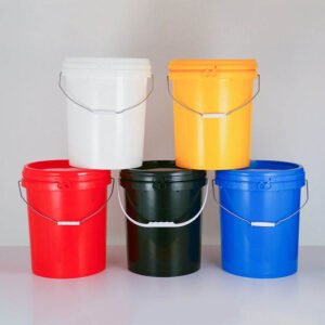 Food Grade Round Plastic Paint Bucket with Handle & Lid