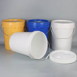 Food Grade Round Plastic Paint Bucket with Handle & Lid