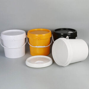 Food Grade Round Plastic Paint Bucket with Handle & Lid