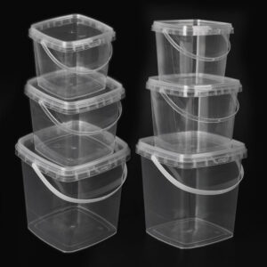 Clear plastic bucket cup for tea
