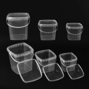 Clear plastic bucket cup for tea