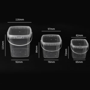 Clear plastic bucket cup for tea