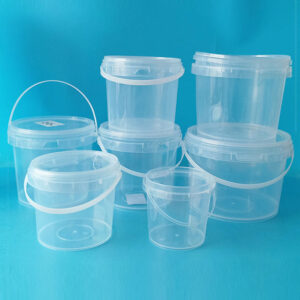 Clear food grade plastic bucket