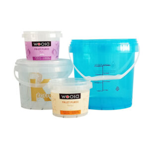 Clear food grade plastic bucket