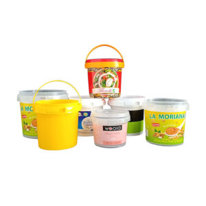 Clear food grade plastic bucket