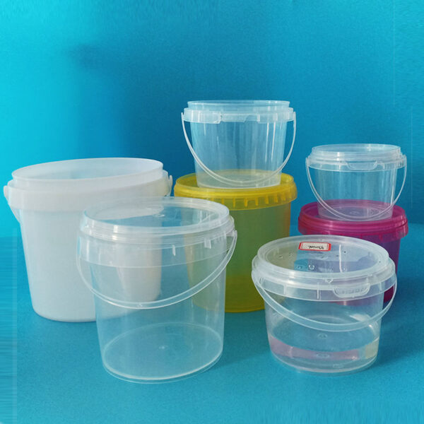 Clear food grade plastic bucket