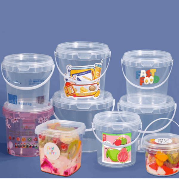 Transparent food grade sauce bucket