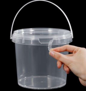 Transparent food grade sauce bucket
