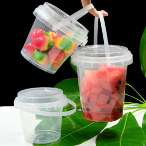 Transparent plastic fruit bucket