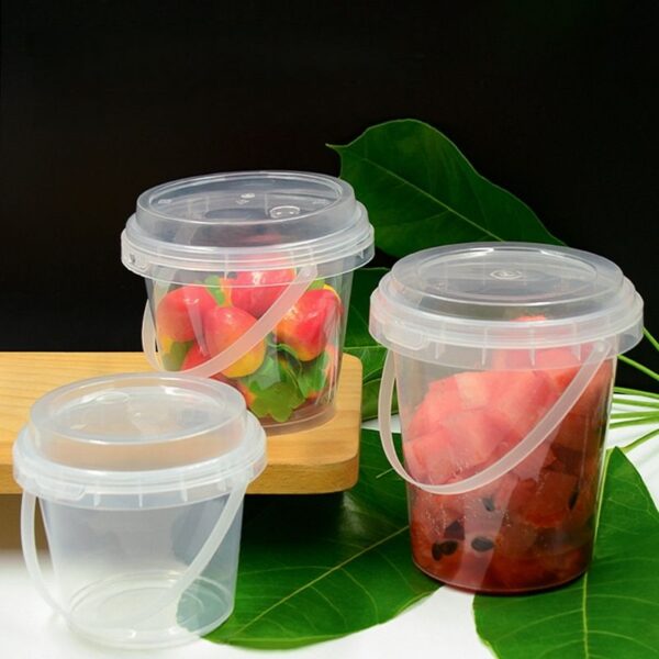 Transparent plastic fruit bucket