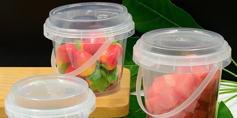 Transparent plastic fruit bucket